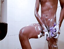 Gay Boy - My Horny Sister Is Watching Me During Naked Bathing.  She Just Love Watching My Big Cock