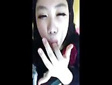Playing With Her Hairy Asian Cunt