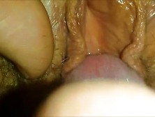 Giving Oral Sex To A Hairy Pussy - Closeup. Mp4