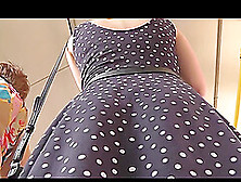 Sexy Ass In Dotted Dress