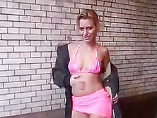Cute Blonde In Miniskirt Gives A Blowjob And Gets Her Cunt Smashed