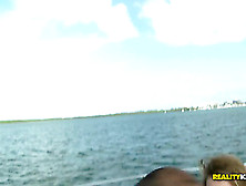 Courtney Cummz Rides On Jmac On The Boat