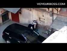 Voyeur Films Fat Ugly Lady Having Her Dress Lifted And Being Fucked Doggystyle In The Street. Mp4