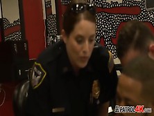 Lying Criminal Gives Perverted Milf Cops A Hot Fucking