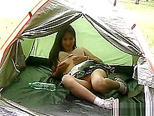 Couple Has Fun In Their Tent