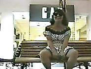 Wife Tries 1St Time Flashing Slit In Public Place On Bench