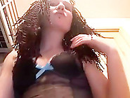 Brunette Slut Fingering Her Pussy And Teasing On Webcam