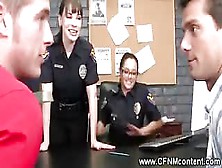 Femdom Officers Rough Up The Criminals