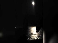 Woman Toys Twat Inside Moonlight