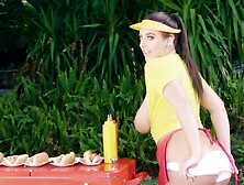 Amazing Milf Angela White Makes Hot Dogs And Becomes Horny