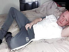 Scally Ginger Brit Wanks And Cums