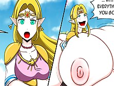Zelda Milky Titties Growth - Expansion Anime Comic