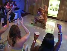 Dancingbear - Group Of Big Dick Male Strippers Shovin%27 Sausage In They Face