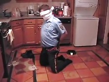 Bg Cop Bound Gagged And Blindfolded In The Kitchen
