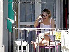 Nubile Neighbor On The Balcony Xii