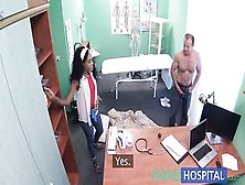 Ebony Babe Is Getting Fucked In The Hospital,  Because She Asked For It Very Nicely