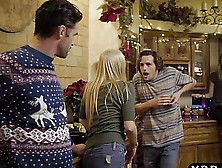 Hot Stepmom Squirts Over Stepsons Cock During Christmas