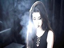 Smoking Goth Lady