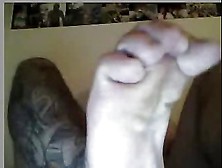 Straight Guys Feet On Webcam #119
