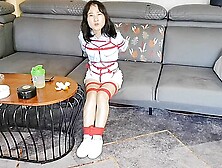 Chinese Girl Bondage With White Shoes
