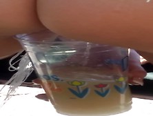 143220805167 - Peeaction Country Girl Peeing In A Cup