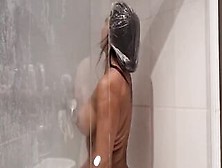 Latin Brunette Hair With Large,  Firm Titties,  Bianca Naldy Is Getting Screwed From The Back,  In The Baths