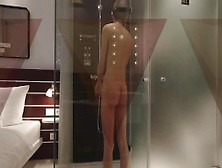 Spy Cam Filming Uncut Smooth Twink Shower