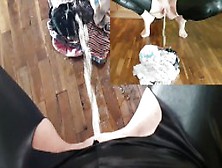 Hot Mom Laura Piss On Pile Of Panties (Multicam) - A Lot Of Piss