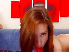 Redhead Sweetheart Tries To Jerk Off A Small Dick