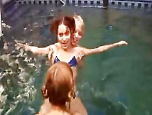 Three Russian Schoolmates In The Pool