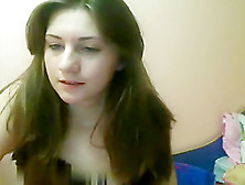 So Sexy Brunette Girlfriend Make A Great Webcam Strip Fun Video