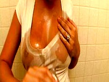 Big-Titted Chick Touches Breasts And Nice Cunt