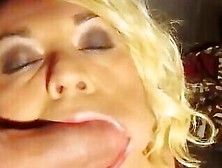 Curvy Blond Shemale Spreads Her Legs For Anal