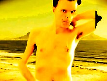 British Freddie Sunfields In Golden Yellow Fetish Wet Show