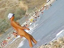 Naked Amateur Staying In Water On Beach Voyeur Hunter