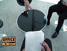 Officepov - Office Babe Fucks And Drinks Cum To Close T 2