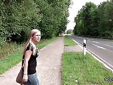 German Skinny Street Hooker Get To Fuck On The Street Without A Condom