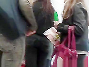 Tight Jeans Girl At Supermarket