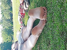 Sexy Dirty Feet In The Park