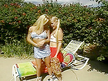 A Little T&a In The Sun Allways Makes April And Claudia Hot.