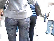 Sexy Ass In Blue Leggings