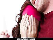 Familystrokes - Almost Caught Fucking Her Step-Bro By Dad