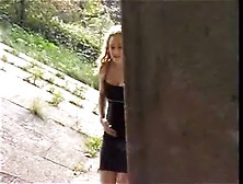 Romanian Slut Peeing Outdoor