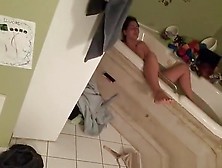 Chick Inside Bathtub Fingering Her Wet Vagina