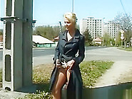 Cute Young Girl Pissing In Public
