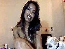 Latin Babe Fingers On Webcam