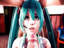 Hatsune Miku Got Tired Of Singing And Decided To Use Her Mouth Differently / 3D Hentai Vocaloid