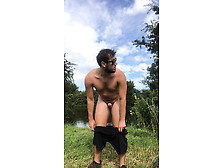 Jerking Off Outdoor Hot And Horny During A Bike Ride.