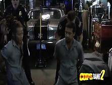 Police Take On A Big Black Mechanic Shop Owner With Their Pussies