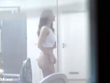 On Jeny Smith Thru The Window While She Take A Nude Selfies